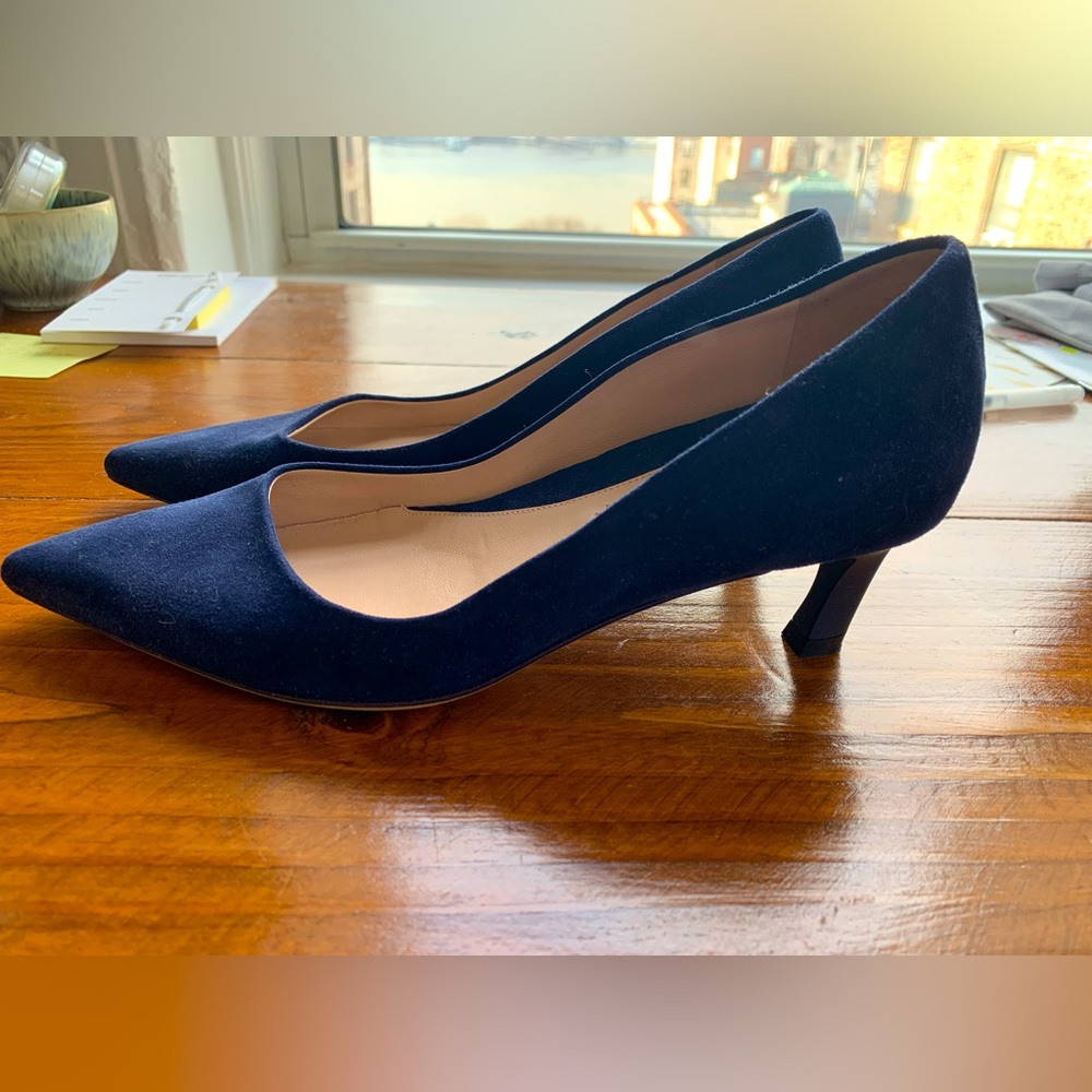 Beautiful, blue, barely used MMLafleur pumps